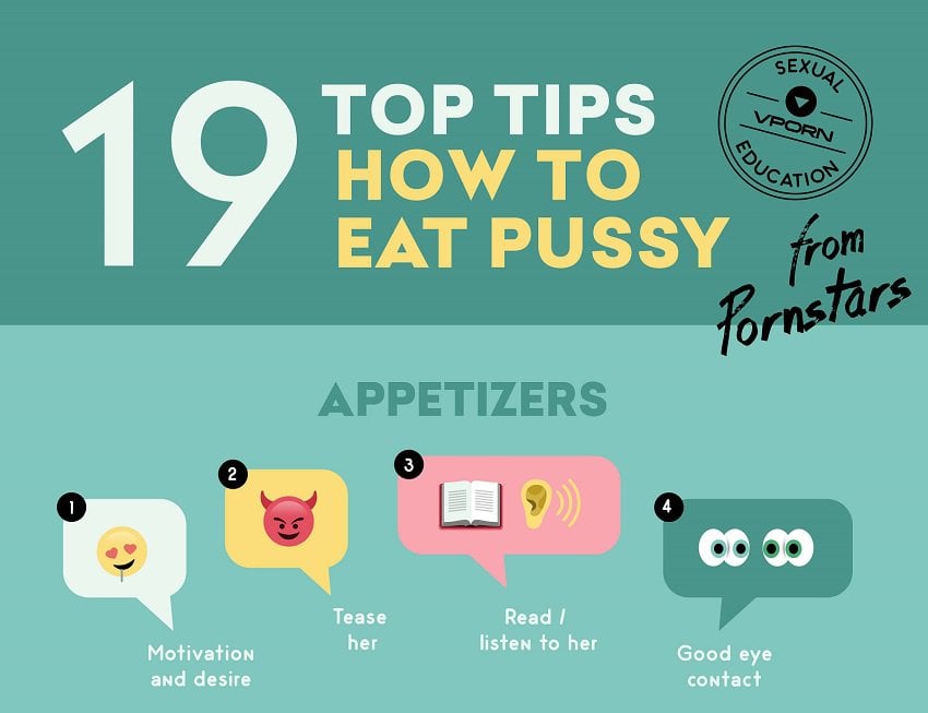 Clit Sucking Techniques - 19 Tips How To Eat Pussy From Pornstars [Infographic] - vPorn blog