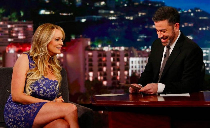 Stormy Daniels on the Jimmy Kimmel show