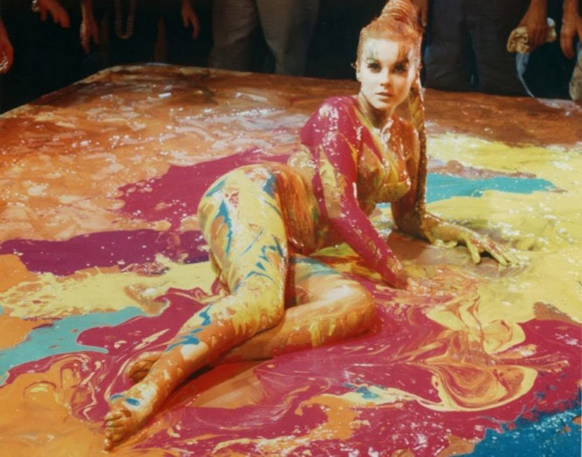 ann-margret wet and messy with paint