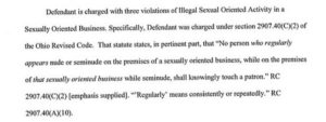 stormy daniels motion to dismiss touching a patron charges