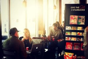 people watching porn at a starbucks coffee shop